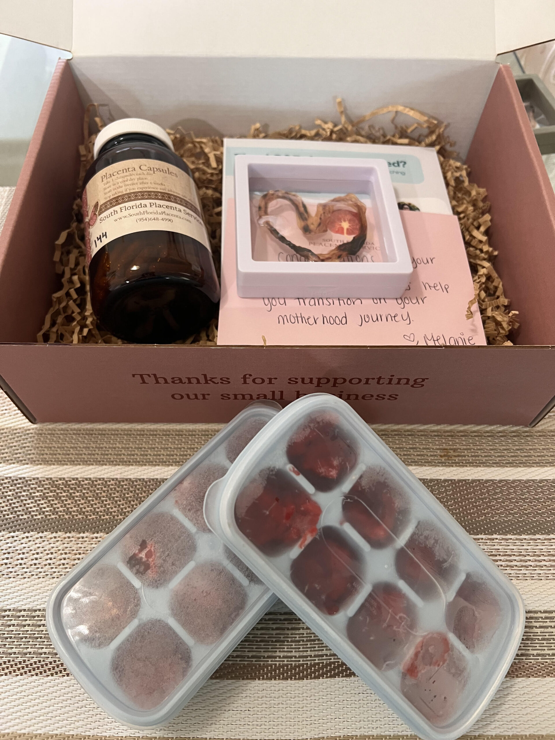 Frozen Placenta Cubes